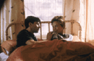 Keanu Reeves y Charlize Theron