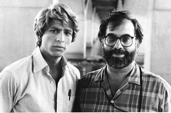 Coppola y Vincent Spano durante el rodaje de "Rumble fish"