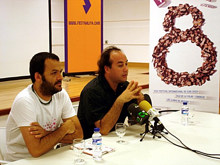 Jos&eacute; V&iacute;ctor Fuentes (director del Festivalito) con Claudio Polgati