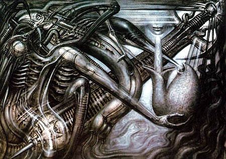 El mundo biomecánico, protagonista de multitud de pinturas de Giger El mundo biomecánico, protagonista de multitud de pinturas de Giger