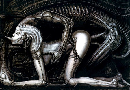 'Begoetterung', una de esas pinturas que costó a Giger problemas con la censura 'Begoetterung', una de esas pinturas que costó a Giger problemas con la censura