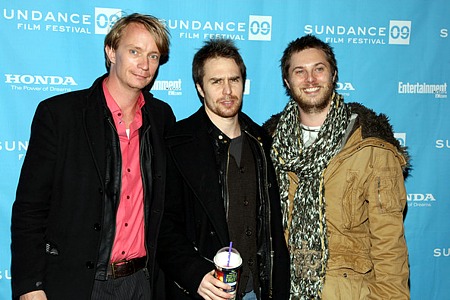 Nathan Parker, Sam Rockwell y Duncan Jones, los tres premiados por 'Moon'