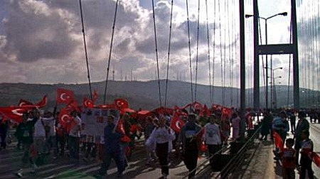 Men on the bridge