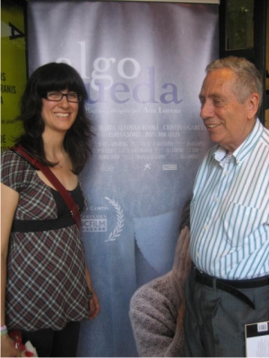Ana Lorenz y Adolfo Bellido en el estreno del corto Algo queda en la Filmoteca Valenciana
