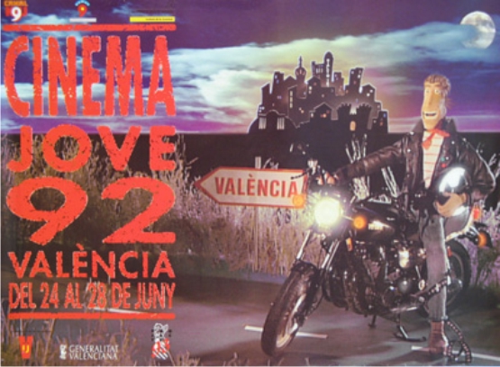 Cartel de Cinema Jove 1992, obra de Pablo Llorens