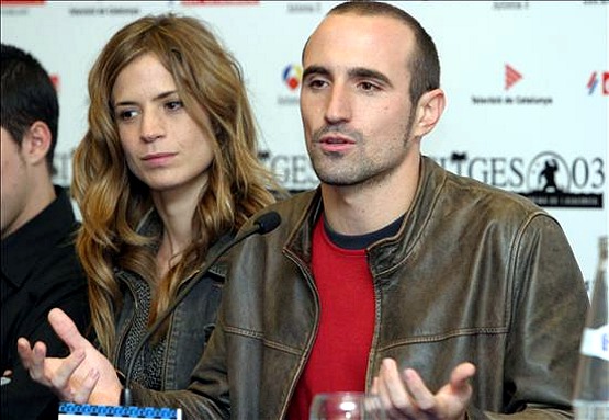 Pau Freixas en Sitges 2003, durante la presentación de Cámara oscura
