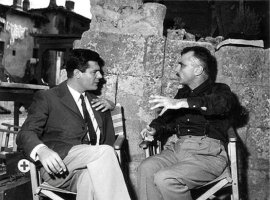 Mario Monicelli dirigiendo a Marcello Mastroianni