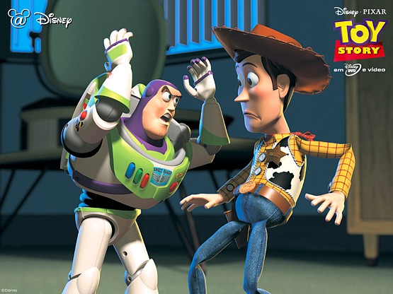 Esta primera cinta podría clasificarse como una película de camaradas (buddy movie), el argumento se centra en dos protagonistas masculinos y en el valor de su amistad Toy_Story-12