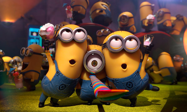 En el haber de Gru 2 debe anotarse el renovado protagonismo de los minions y su transformación en pequeños Mister Hyde gru-2-3