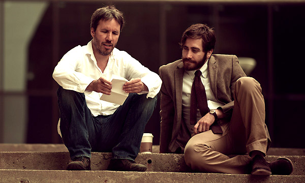 Villeneuve y Gyllenhaal durante el rodaje enemy-6