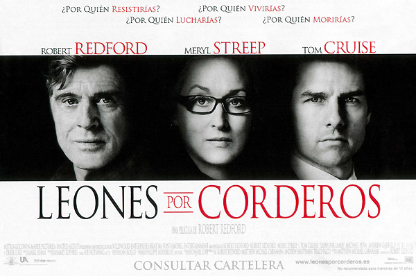 En Leones por corderos las imágenes se unen, se contraponen, se entrelazan para llegar a remover las conciencias leones-por-corderos-2
