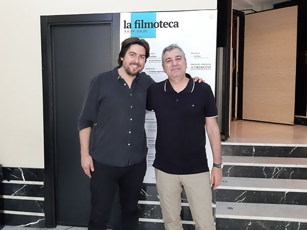 Roberto Bueso con Luis Tormo, redactor de la revista de cine Encadendos roberto-bueso-3